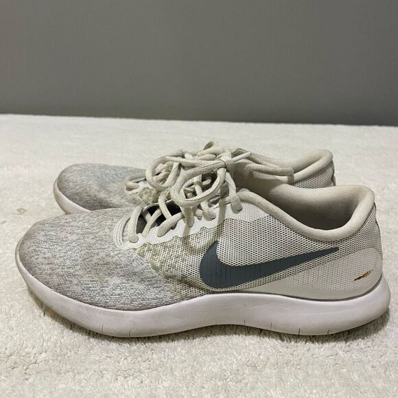 Nike Flex Contact Women White Cool Gray Sneakers Size 6.5 Athletic Running Shoes - Picture 2 of 12
